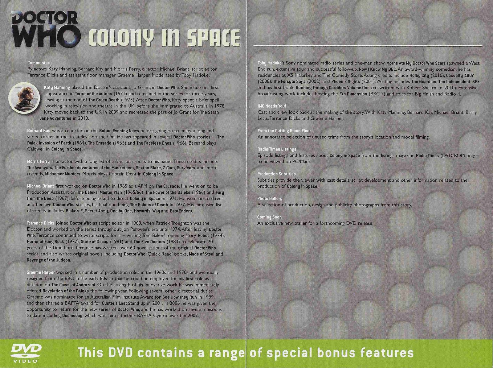 Inserts from BBCDVD 3381